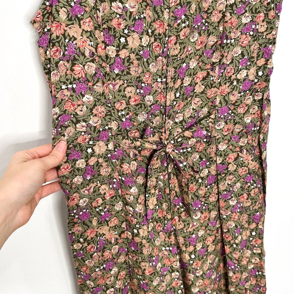 Jamie Brooke Wide-Leg Floral Print Vest Jumpsuit Vintage 90s Women’s Size M - Picture 12 of 16